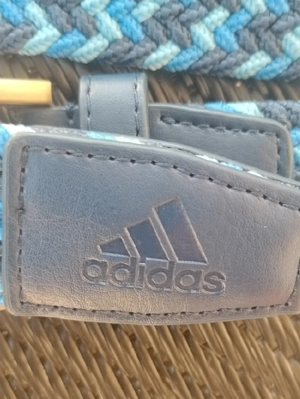 adidas Blue Braided Stretch Belt with Silver Buckle